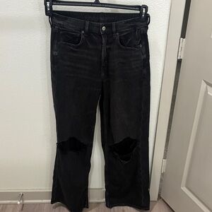 American Eagle Outfitters Black Distressed Jeans